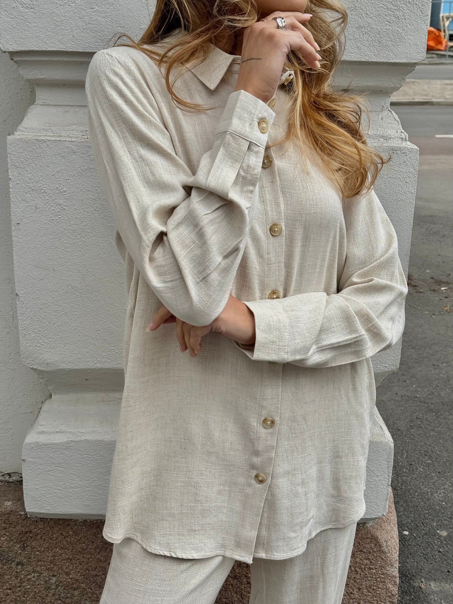 OBJSANNE Shirts - Sandshell